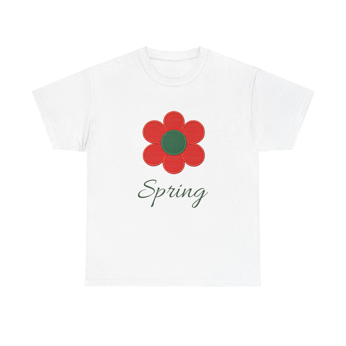 Red Floral Spring T-Shirt