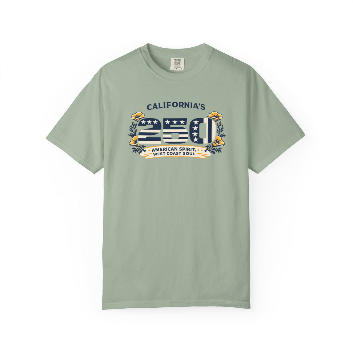 California 250 Retro Flag Graphic T-Shirt | West Coast Spirit